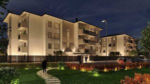 3d modeling - palazzo di notte